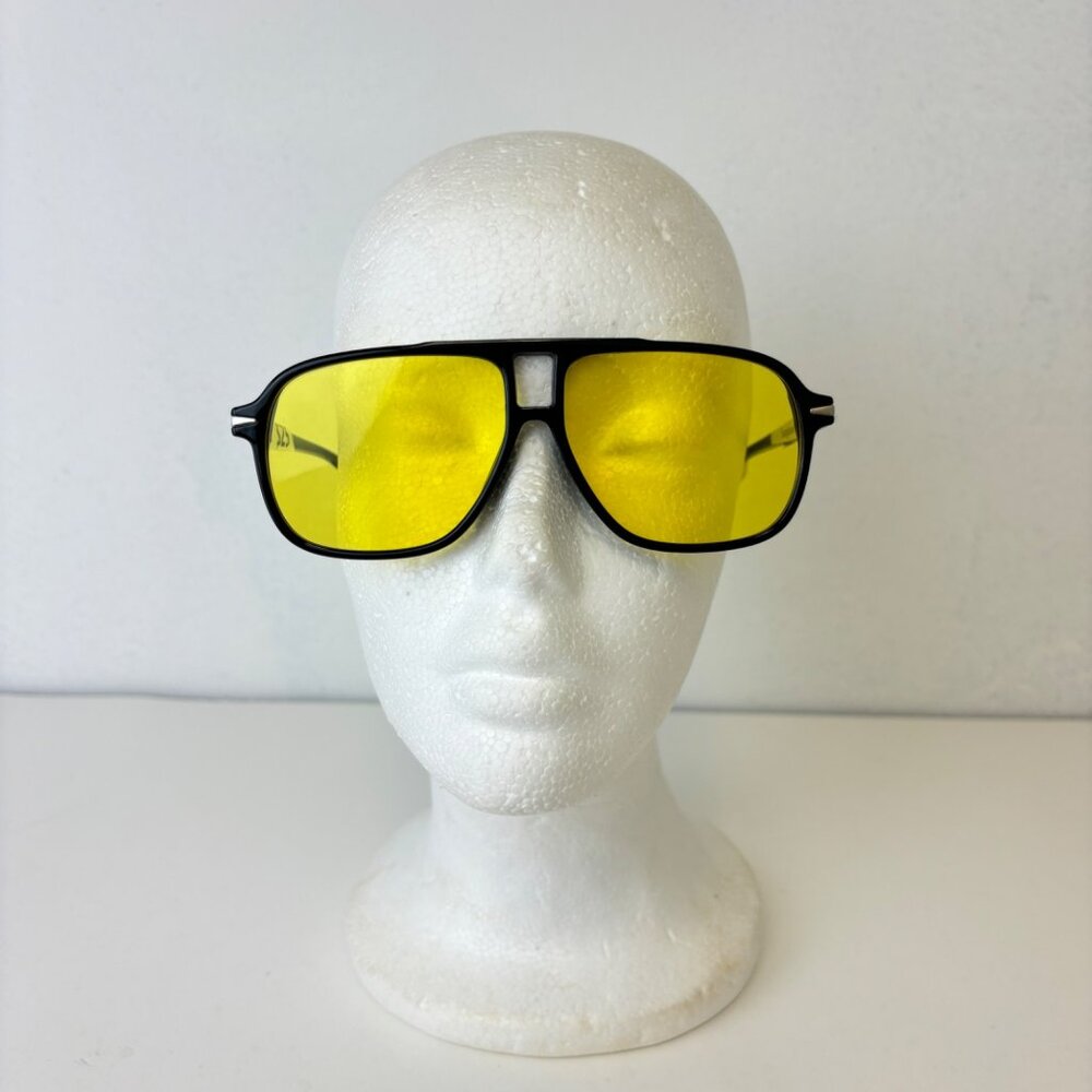 Retro Yellow Tint Aviator Sunglasses